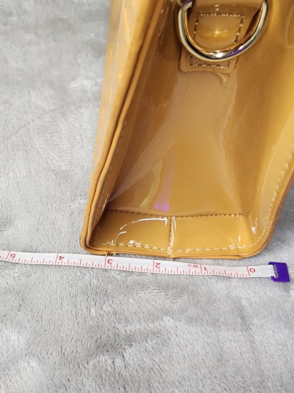 *NWOT* BEBE Women's Small Caramel Patent dual handbag & crossbody purse - Picture 15 of 16
